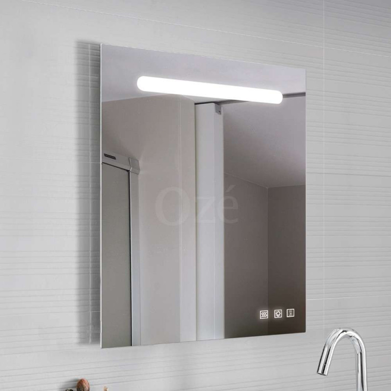 Miroir de salle de bain Tigers Square 80x80cm avec éclairage LED
