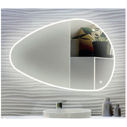 Miroir LED 80x120 cm avec variateur de lumière - GALET