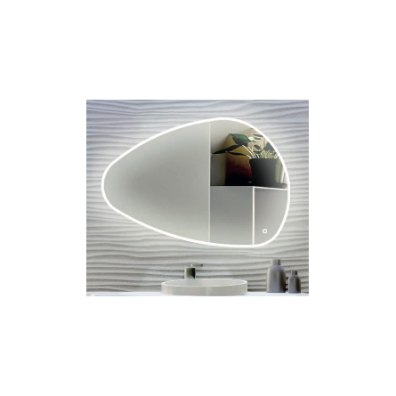 Miroir LED 80x120 cm avec variateur de lumière - GALET